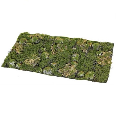 Moss and Rocks and Lichen Mat - Artificial floral - Moss and Rocks artificial mat